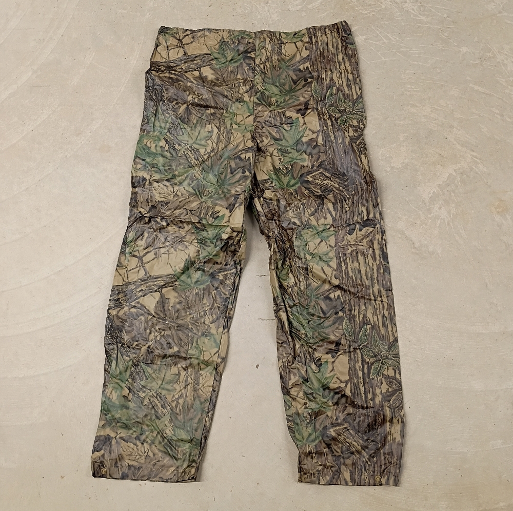 Vintage Realtree Waterproof PVC Pants 90s Camo Y2K Size L Excellent Condition